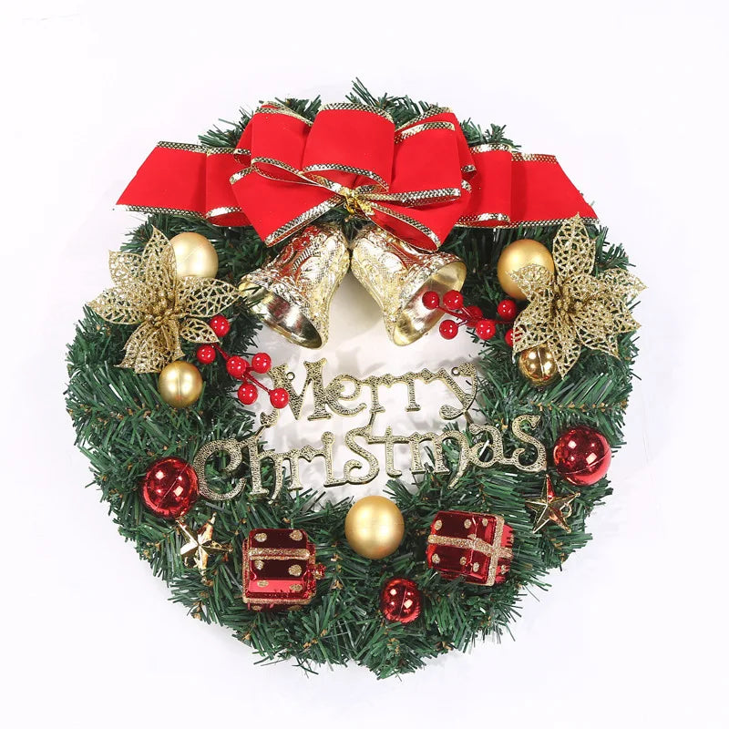 Christmas Wreath for Front Door Window Wall Christmas Garland Ornament  Decorations 30CM Hotel Shopping Mall Christmas Pendant