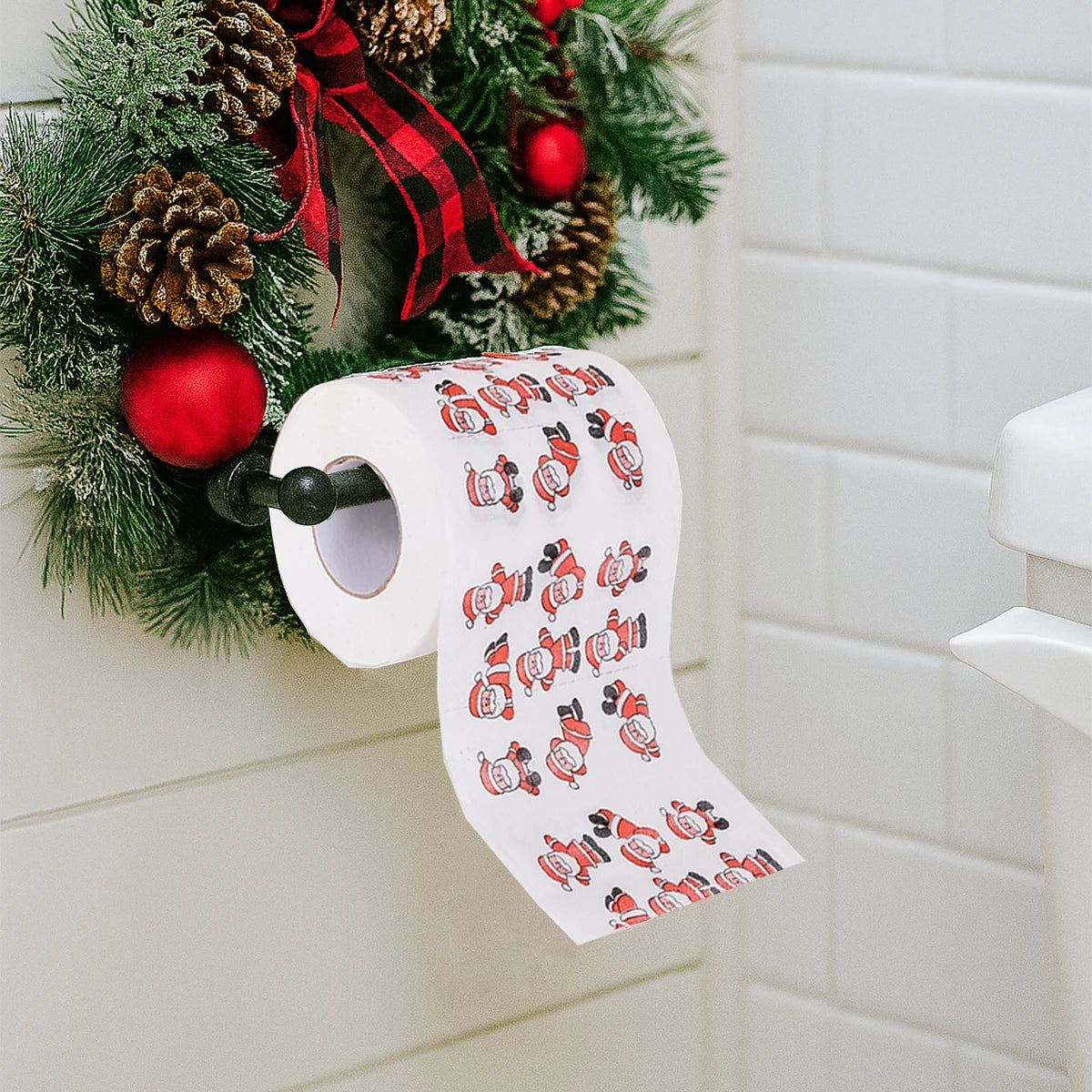 Christmas Santa Claus Bath Toilet Roll Paper Merry Christmas Decoration for Home 2025 Xmas Ornaments Navidad Natal New Year 2026