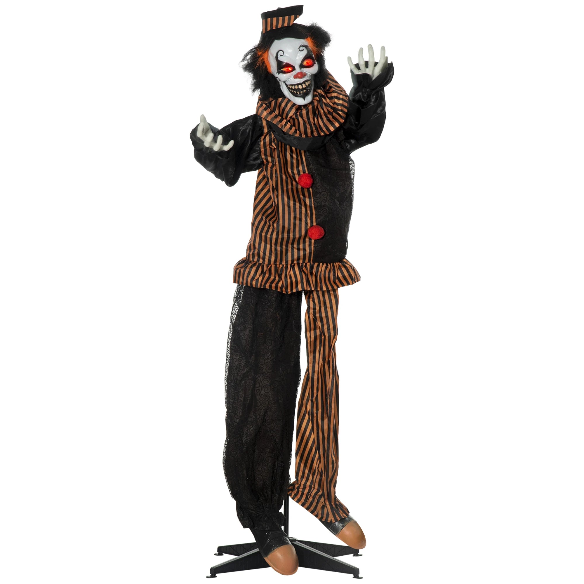72-Inch Outdoor Halloween Decorations Skeleton Witch, Life Size Animated Scare Prop