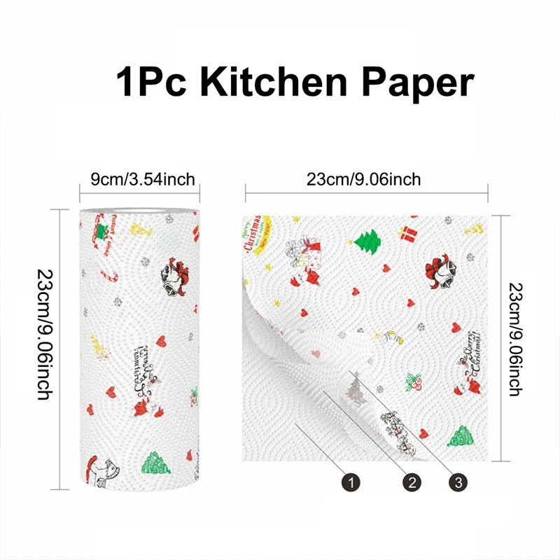 Christmas Toilet Roll Paper Happy 2026 New Year Christmas Supplies Xmas Tissue Roll Napkin Kitchen Tool Home Decoration New Year