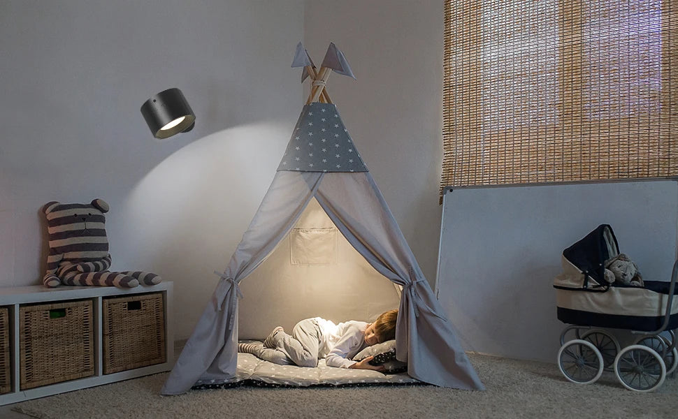 Led 2 in 1 Wall Lights Touch Control 2000mah Battery Usb Recharge 360° Rotatable Wireless Portable  Bedroom Reading Night Lamp