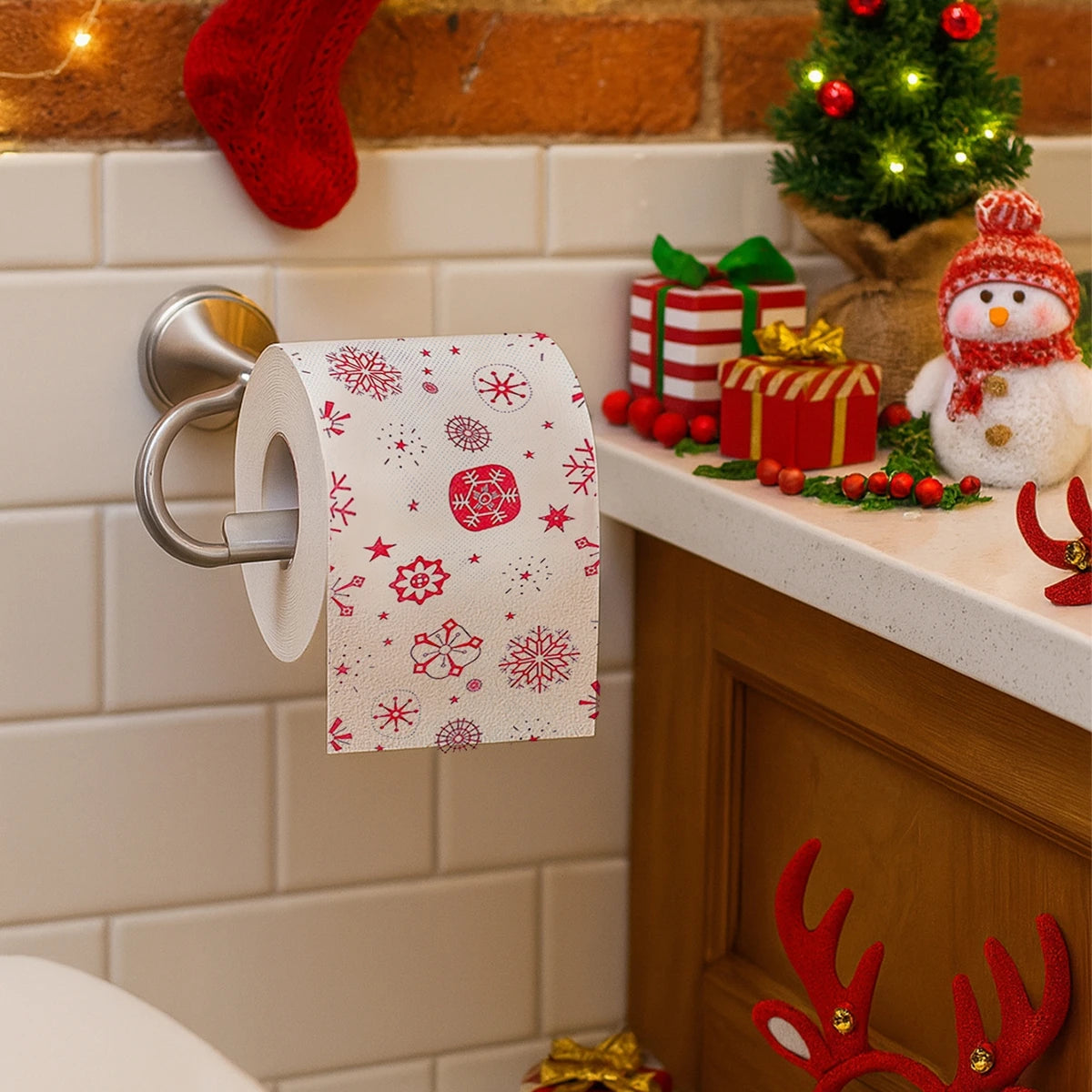 Christmas Santa Claus Bath Toilet Roll Paper Merry Christmas Decoration for Home 2025 Xmas Ornaments Navidad Natal New Year 2026