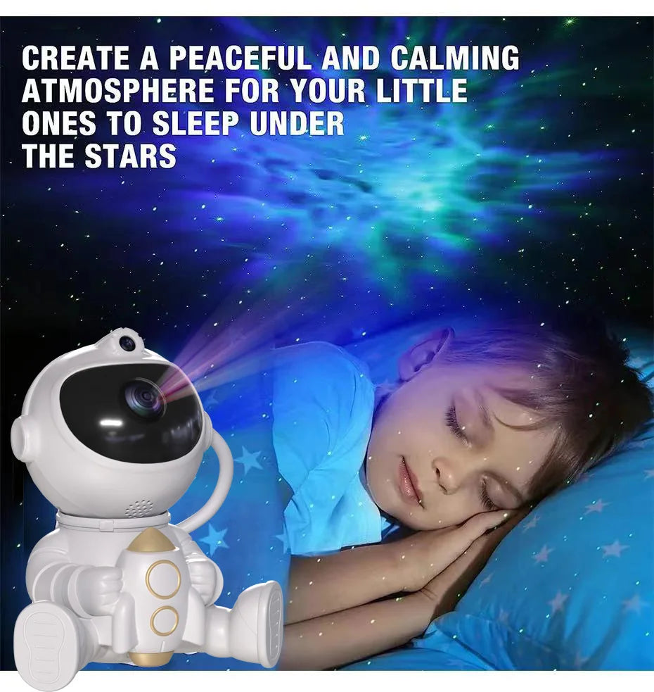 Astronaut Starry Sky Projection Light Full of Stars Ambient Light Spaceman Laser Nebula Water Ripple Bedroom Projection Light