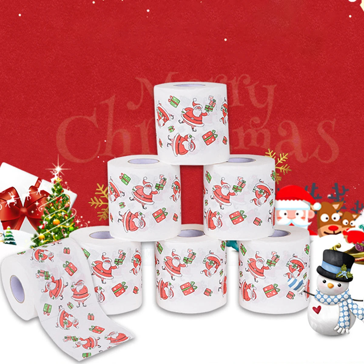 Christmas Santa Claus Bath Toilet Roll Paper Merry Christmas Decoration for Home 2025 Xmas Ornaments Navidad Natal New Year 2026