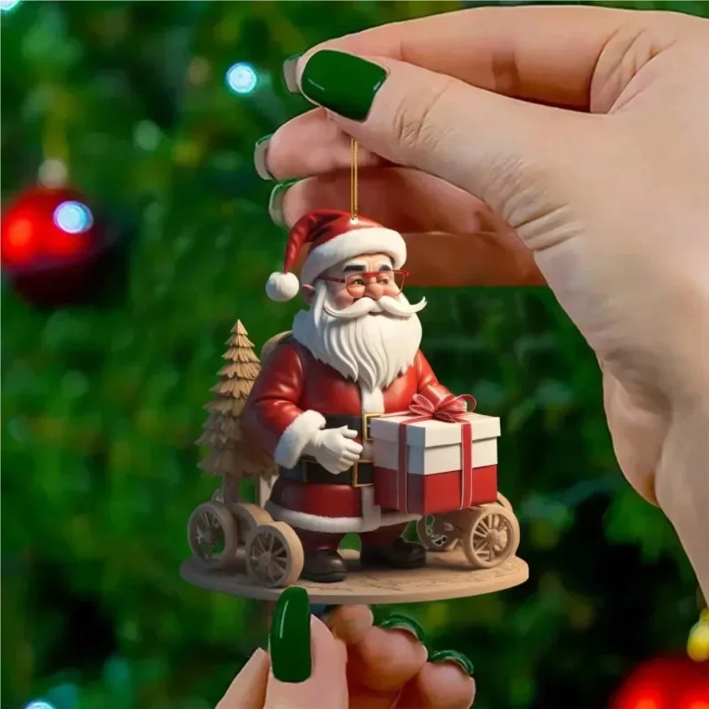 Christmas Santa Claus Snowmen Pendant Christmas Tree Hanging Oranment New Year 2025 Gift Xmas Tree Decoration for Home Decor