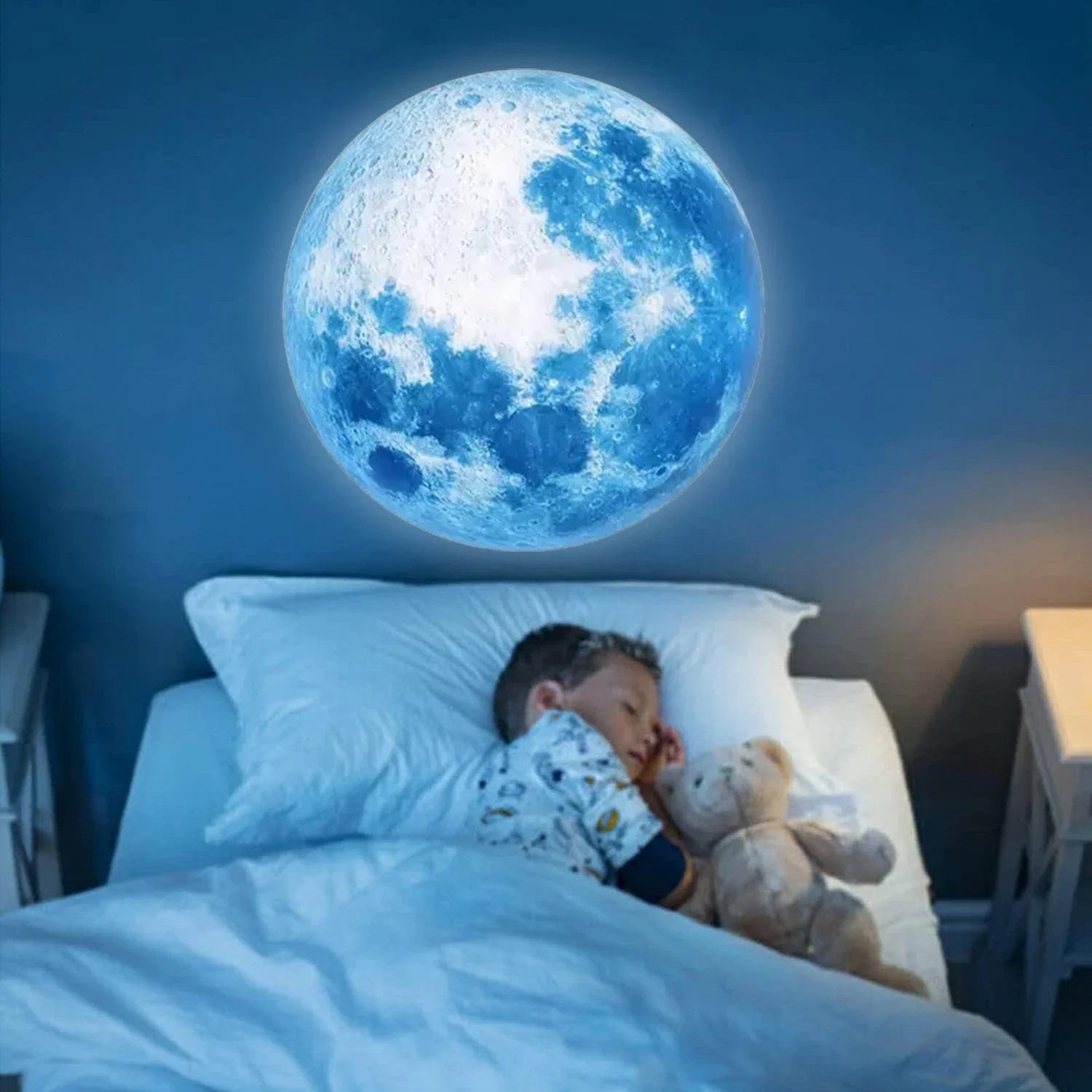 1 Projector Light Moon lamp, LED lamp, blue planet, Rechargeable Moon Star Projection Light Can Rotate Night Light