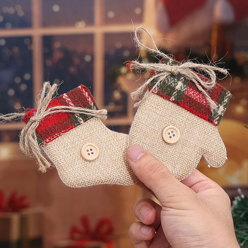 Christmas Decorations Christmas Tree Accessories New Year Kawaii Hanging Pendants Gift Sock Pendant for Navidad Decor