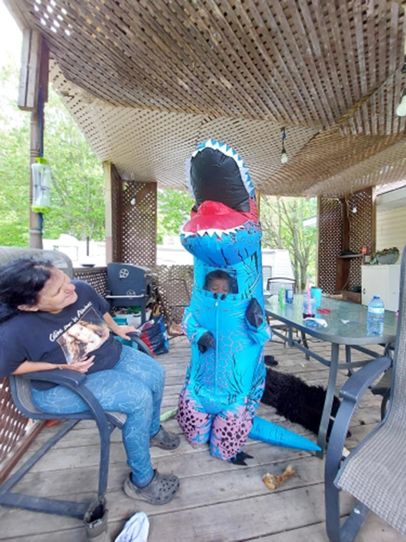 Halloween T-Rex Dinosaur Inflatable Costume Full Body Dinosaur Cosplay Adult Costumes Funny Party Props Christmas Costume Kids
