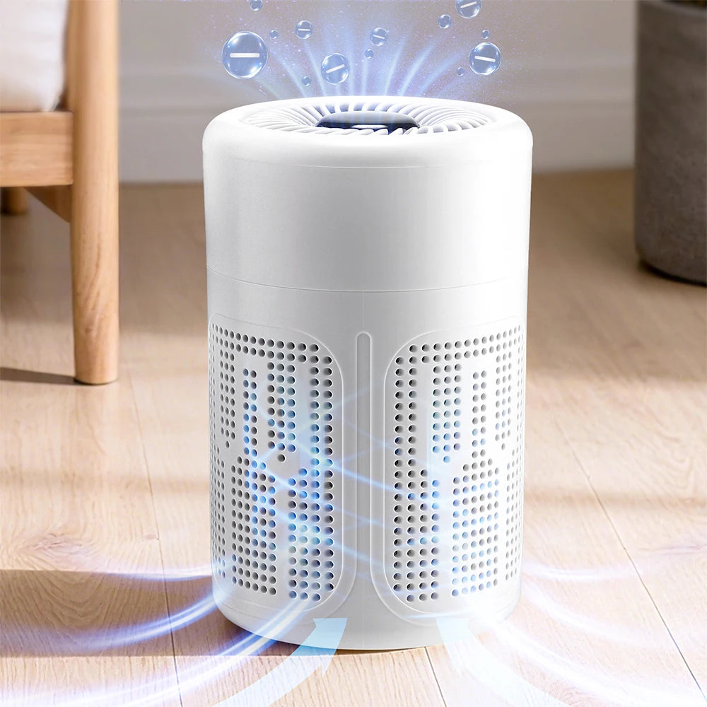 Mini Desktop Air Purifier HEPA Filter With Negative Ion Technology Eliminates Formaldehyde Odors Smoke And Dust Particles