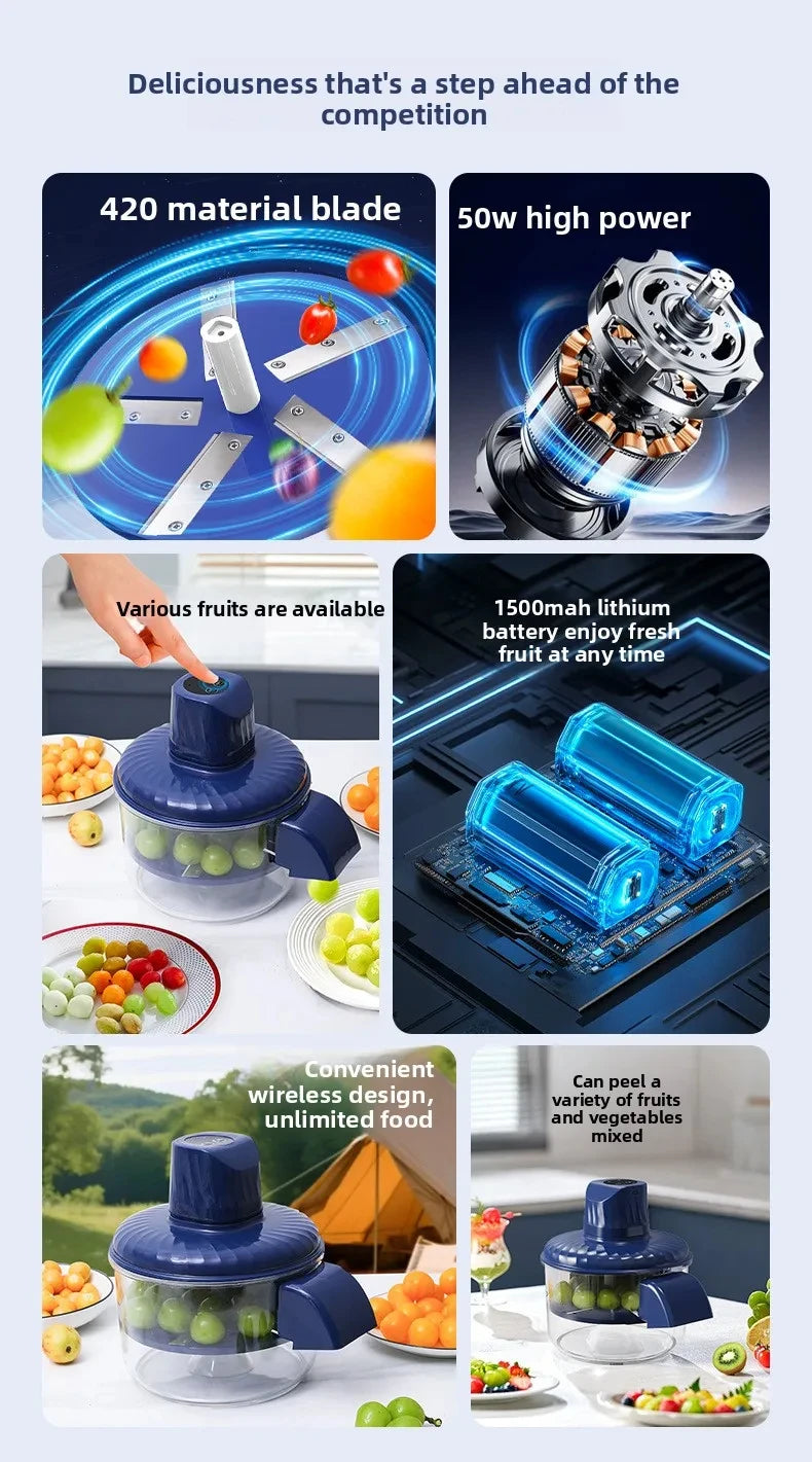 New Automatic Fruit Peeler Machine Wireless Portable for Plum Peach and Grape Fast Easy Home Kitchen Gadget