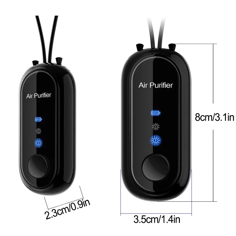 Portable Negative Ion Mini Air Purifier Fresher Hanging Negative Ions Purify Air Machine 780mAh Convenient Purify Air Anywhere