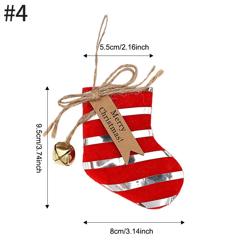 Christmas Decorations Christmas Tree Accessories New Year Kawaii Hanging Pendants Gift Sock Pendant for Navidad Decor