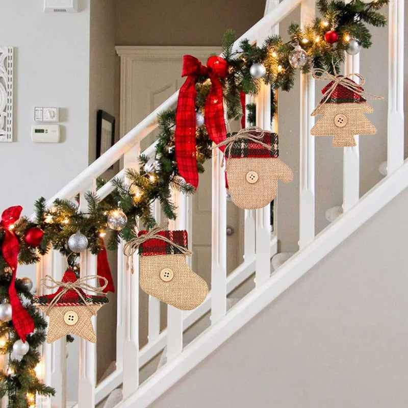 Christmas Decorations Christmas Tree Accessories New Year Kawaii Hanging Pendants Gift Sock Pendant for Navidad Decor