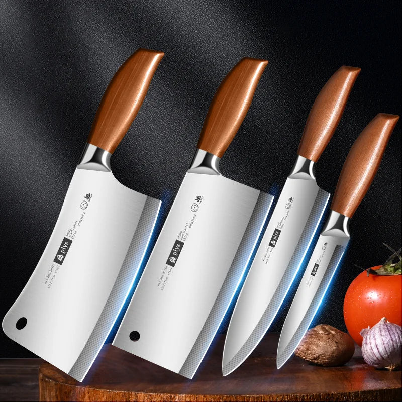 Professional Kitchen Knife 4-piece set, home sharp cleaver,Multi-purpose slicer,Professional Chef Knife,Fixed blade paring knife