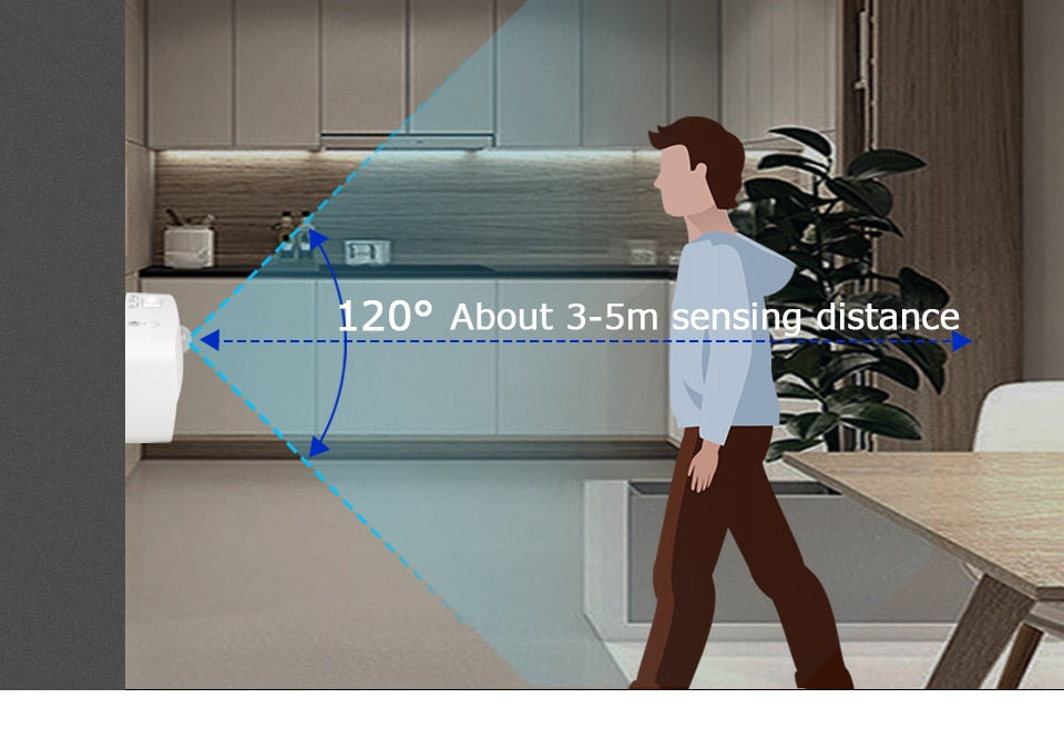 Mini LED Night Light PIR Motion Sensor Lamp 3 Modes Night Lamp Bedroom Bedside Lights EU Plug For Closet Corridor Bathroom