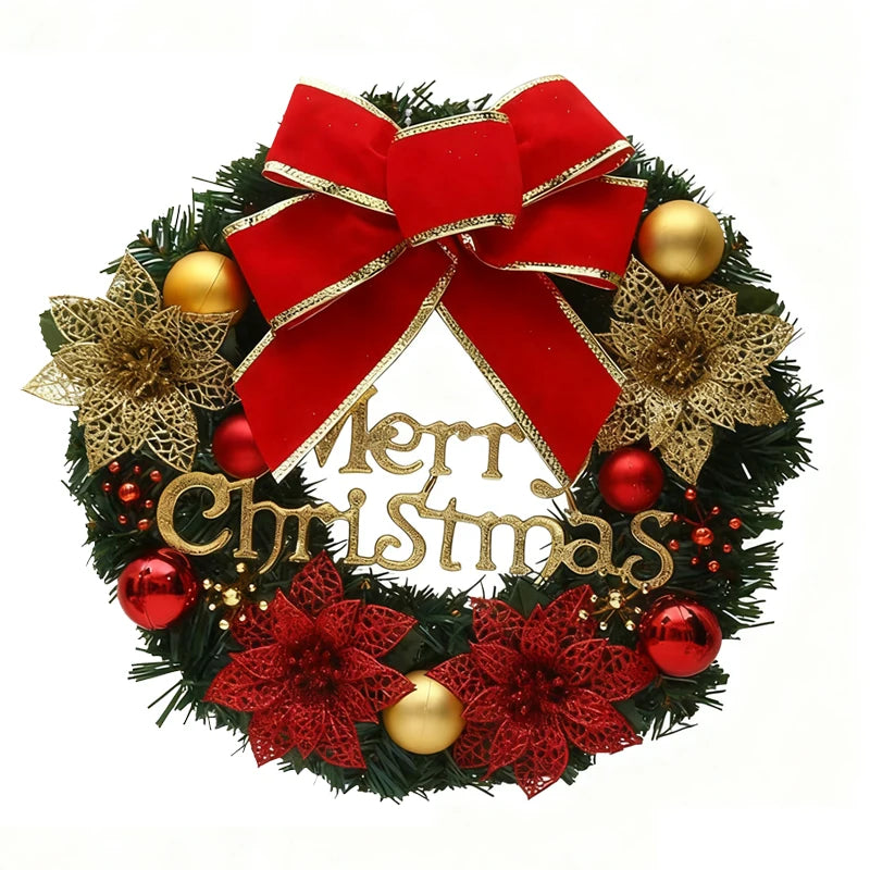 Christmas Wreath for Front Door Window Wall Christmas Garland Ornament  Decorations 30CM Hotel Shopping Mall Christmas Pendant