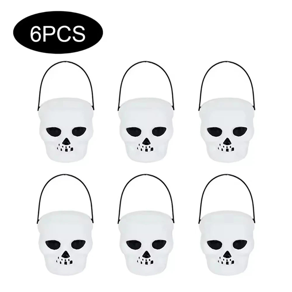 Mini Black Plastic Witches Cauldron,Halloween Witch Cauldron Decoration Pumpkin Treat Bucket,Candy Basket,Trick Or Treat