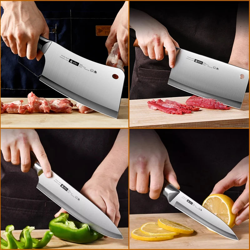 Professional Kitchen Knife 4-piece set, home sharp cleaver,Multi-purpose slicer,Professional Chef Knife,Fixed blade paring knife