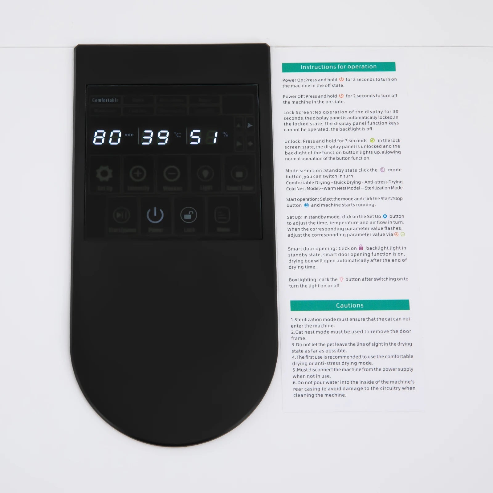 800w Fully Automatic Intelligent Pet Drying Oven, Pet Grooming Hair Dryer, Used for Drying and Disinfecting Pet Hair