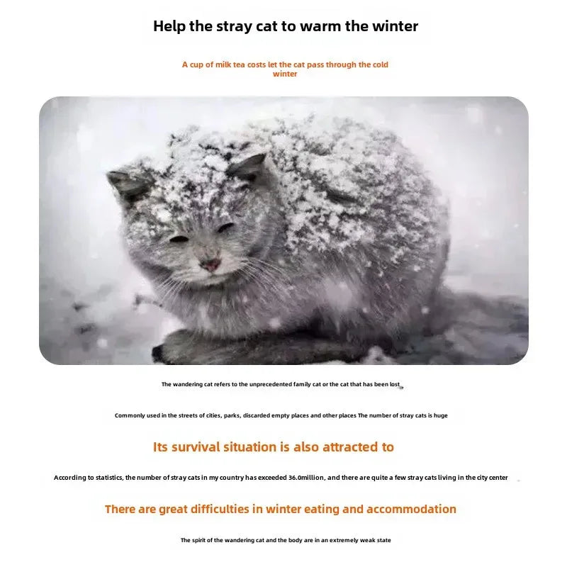 Waterproof Warm Cat Dog House, Winter Outdoor Stray Pet Cave Bed, Foldable Small Dog Puppy Sleeping Bag for Indoor Use Supplies