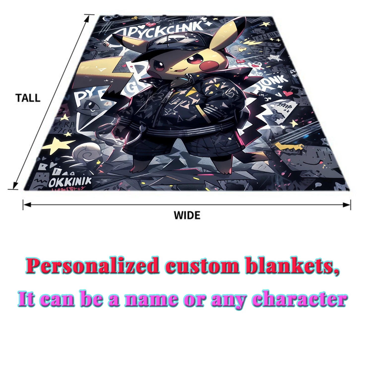 Pok É Mon Themed Printed Flannel Blanket for Bedrooms, Living Rooms, Sofas Blankets, Offices, Lunch Breaks, Picnics, Etc