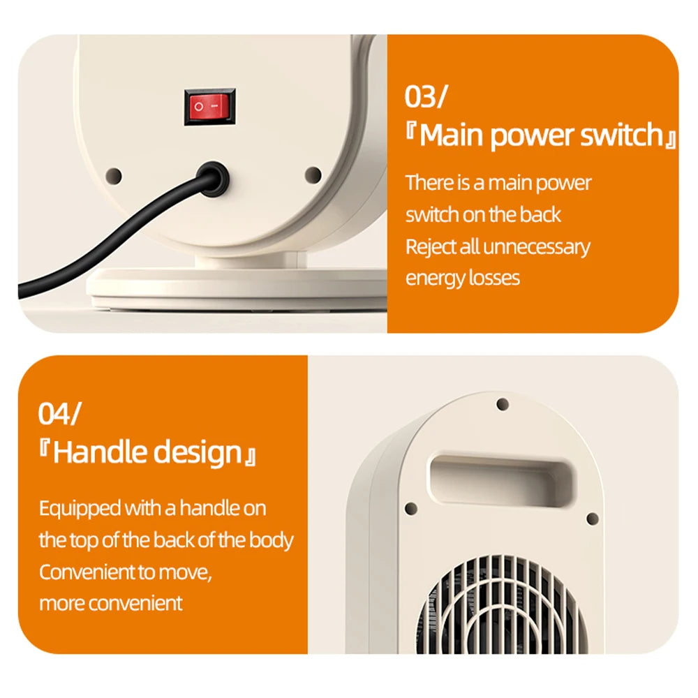 1200W Electric Heater Portable Fan Heaters 220V Room Heater Home Office Desktop Heaters Warmer Machine For Winter Warmer