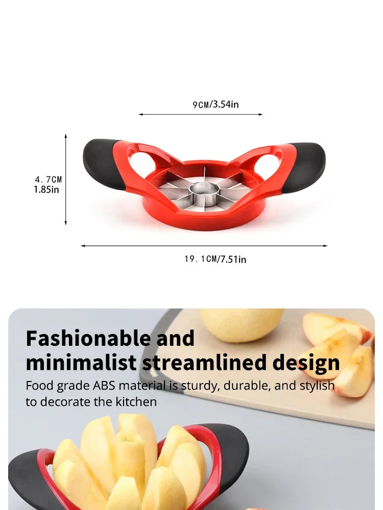 Stainless Steel Apple Slicer & Corer, Super Sharp Apple Cutter Peeler, Multifunctional Kitchen Tool for Fruit Cutting