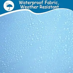 OurWarm 5FT Christmas Inflatable Snowman in Mug,Adorable Blue Snowman Blow Up Awaiting the Snow,for Yard Lawn Winter Inflatables