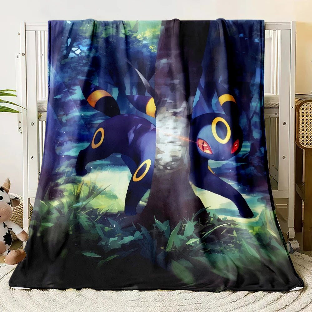 Pok É Mon Themed Printed Flannel Blanket for Bedrooms, Living Rooms, Sofas Blankets, Offices, Lunch Breaks, Picnics, Etc