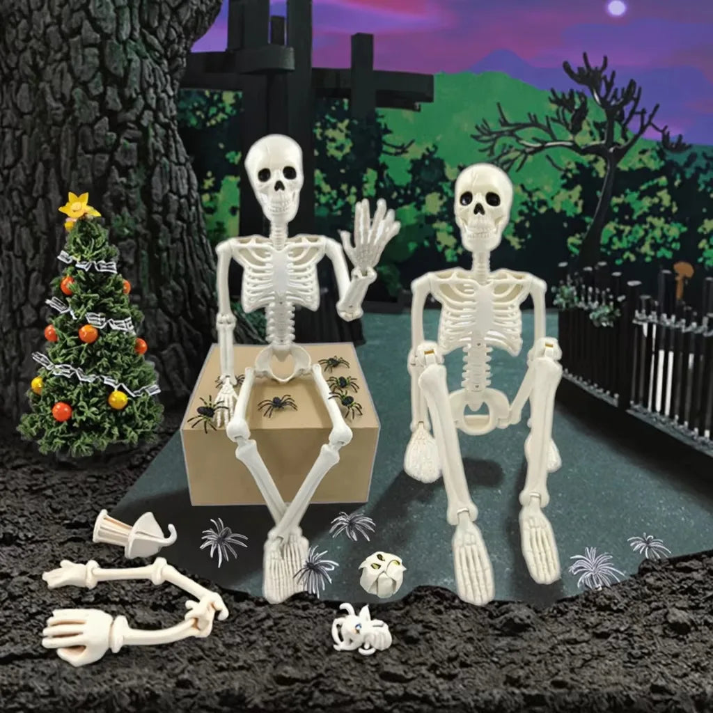 40cm Halloween Human Shape Skeleton,Posable Skeleton,Human Shape Bones,Halloween Herror Decorations,Haunted House Horror Props