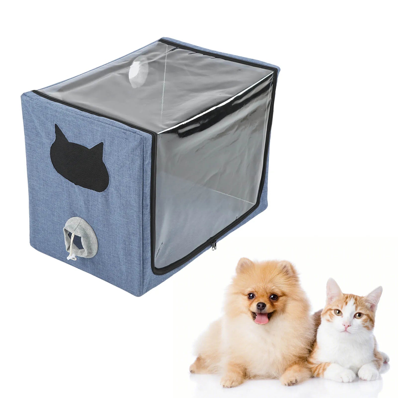 Pet Atomization Bag Pet Atomization Tent Pet Atomization Box Oxford Cloth Portable Pet Atomization Grooming Box for Cat Dog Pets