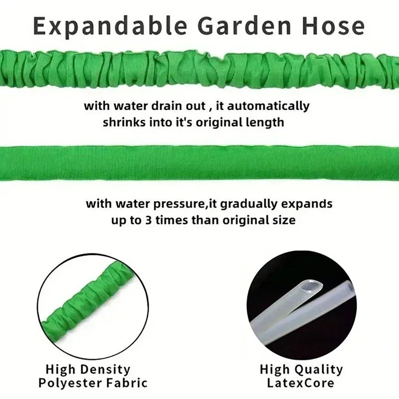 Hose 5m 7.5m 10m 15M Expandable Magic Water  Pipes - Garden Hose with 7 Water Spraying Functions&Water Gun for Home&Car Washing