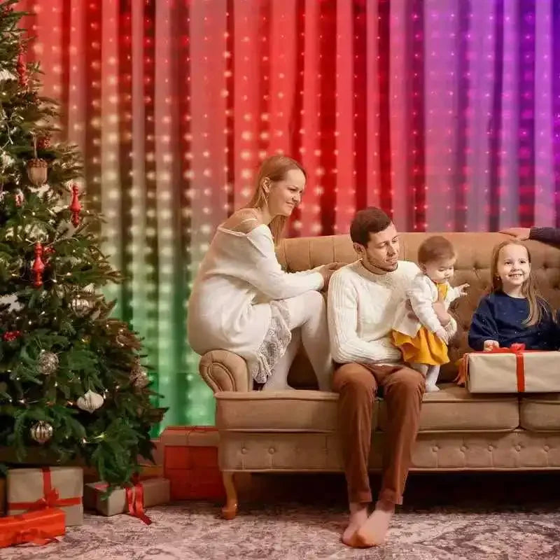 DIY Christmas Party DC5V WS2812 Fairy Lights USB Curtain Led String RGBIC Led String Light Decor Smart Bluetooth APP Control