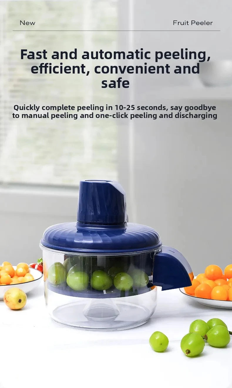 New Automatic Fruit Peeler Machine Wireless Portable for Plum Peach and Grape Fast Easy Home Kitchen Gadget