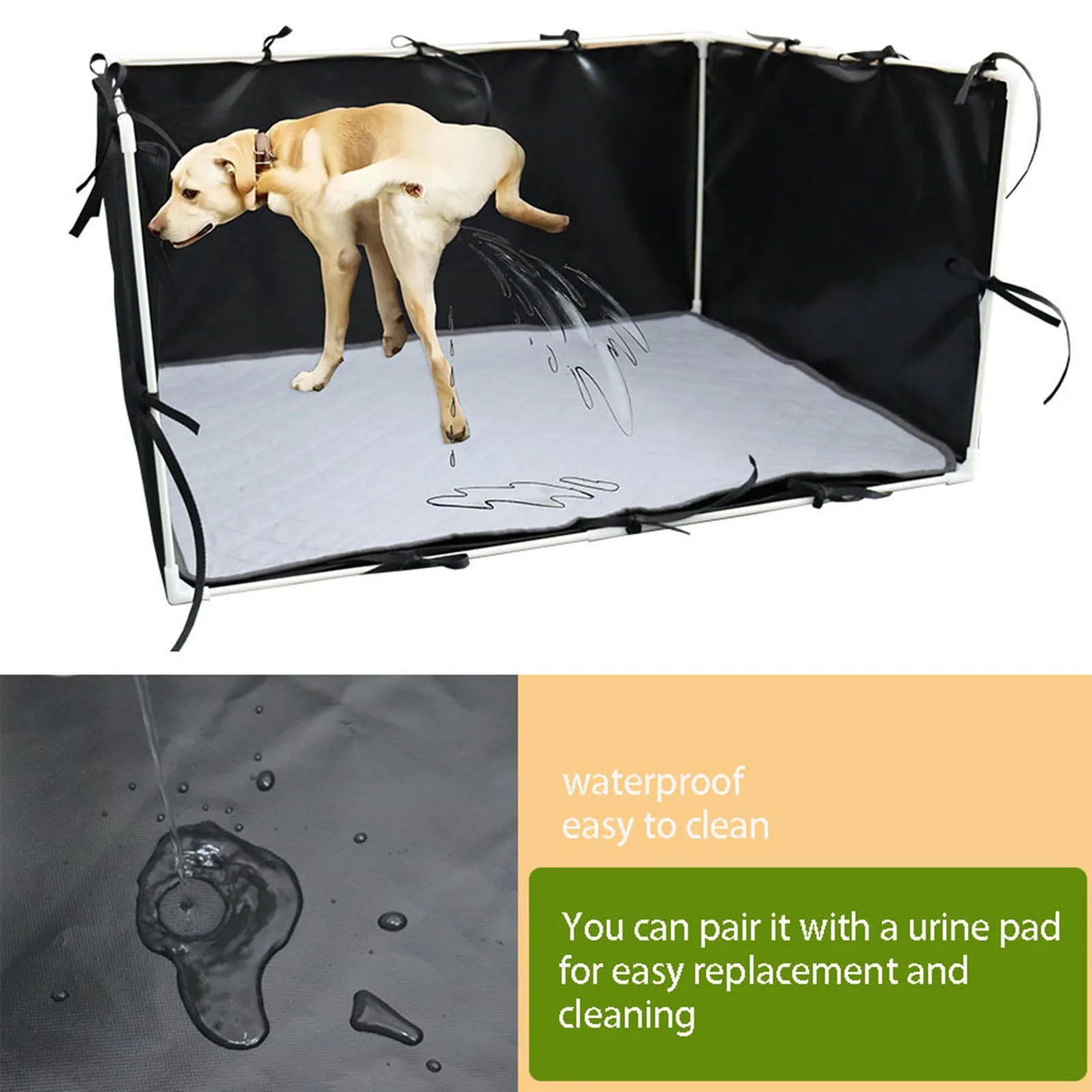 Indoor Dog Potty Tray Wall Reusable Portable for Small Medium Dogs Easy to Clean Dog Training Toilet for Apartment Patio