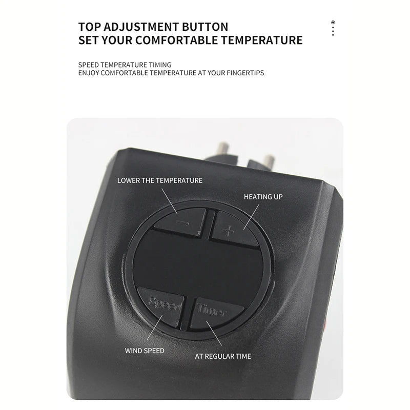 Portable Electric Heater, Plug-In Wall Heater for Rooms, Mini Radiator Fan Warmer, Compact Home Heating Appliance