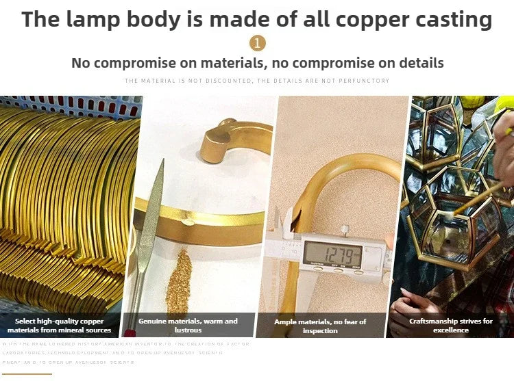 European Style Outdoor Waterproof Lawn Brass Lighting Retro Garden Villa Wall Light Engineering Landscape Courtyard E27 Fixture