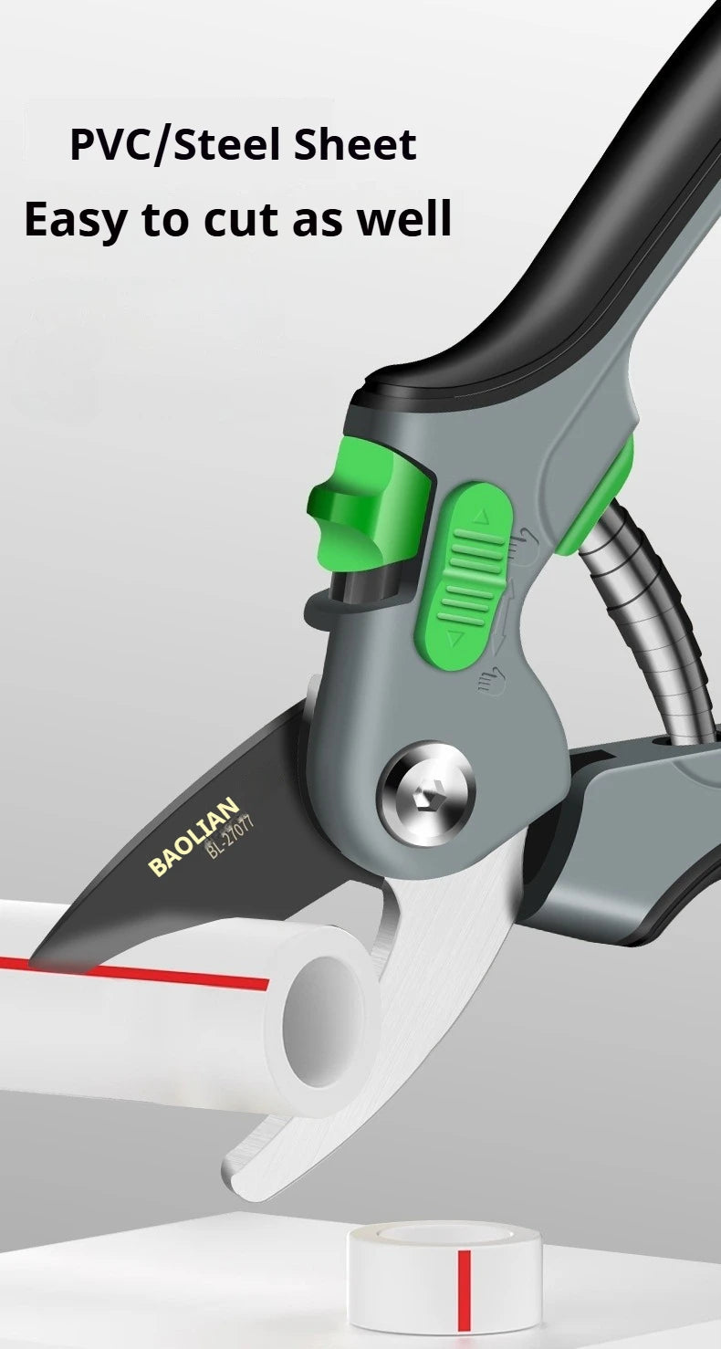 Gardening Branch Scissors Portable Pruning Shears Labor Saving Flower Fruit Tree Branches Trimming Tools Safety Lock Hand Pruner