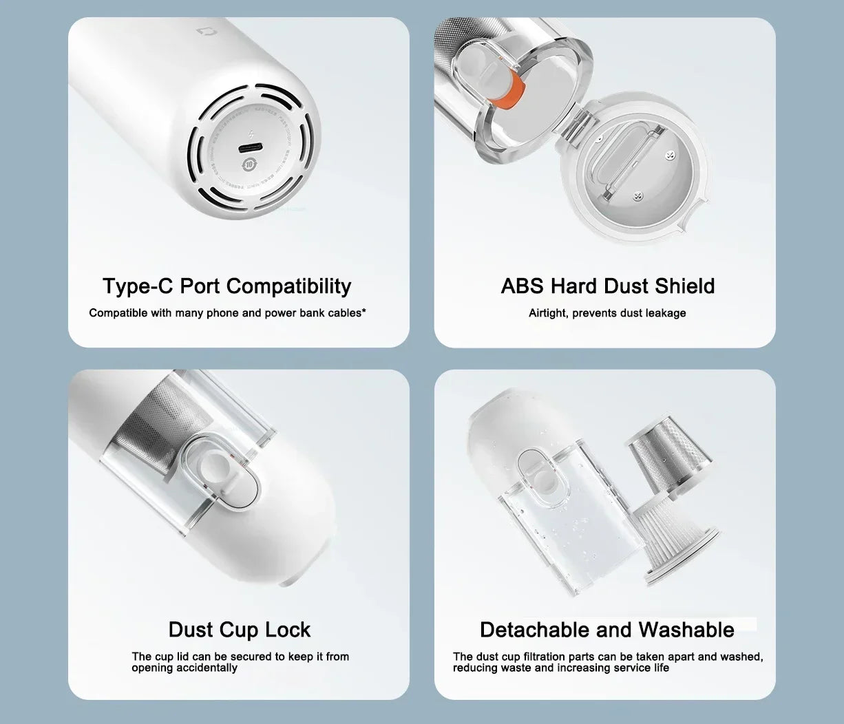 Handheld Portable Vacuum Cleaner For Home 13000PA Cyclone Suction