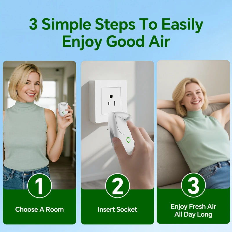 Compact USB Plug Play Negative Ion Air Purifier Intelligent Eliminates Odors Smoke And Formaldehyde Purifies For Room