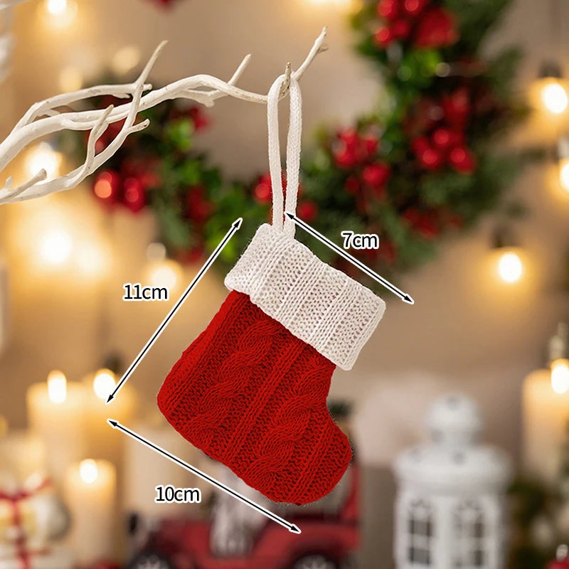 Christmas Decorations Christmas Tree Accessories New Year Kawaii Hanging Pendants Gift Sock Pendant for Navidad Decor