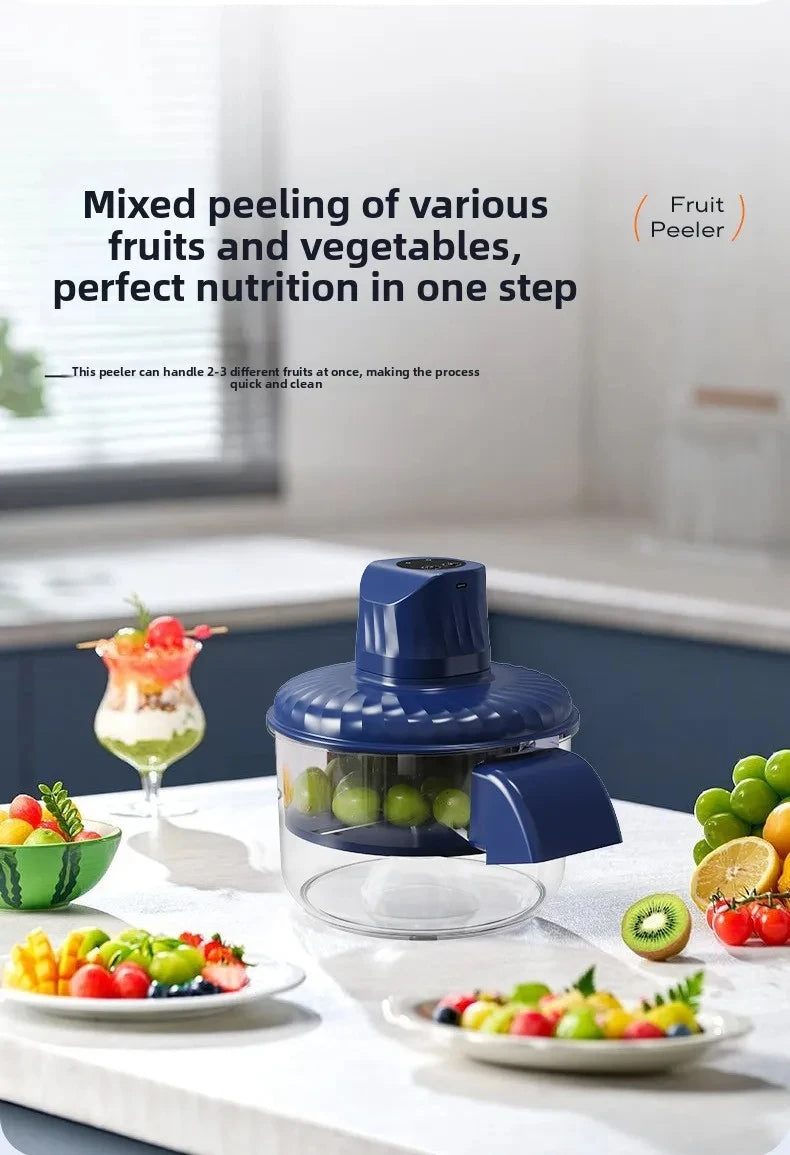 New Automatic Fruit Peeler Machine Wireless Portable for Plum Peach and Grape Fast Easy Home Kitchen Gadget