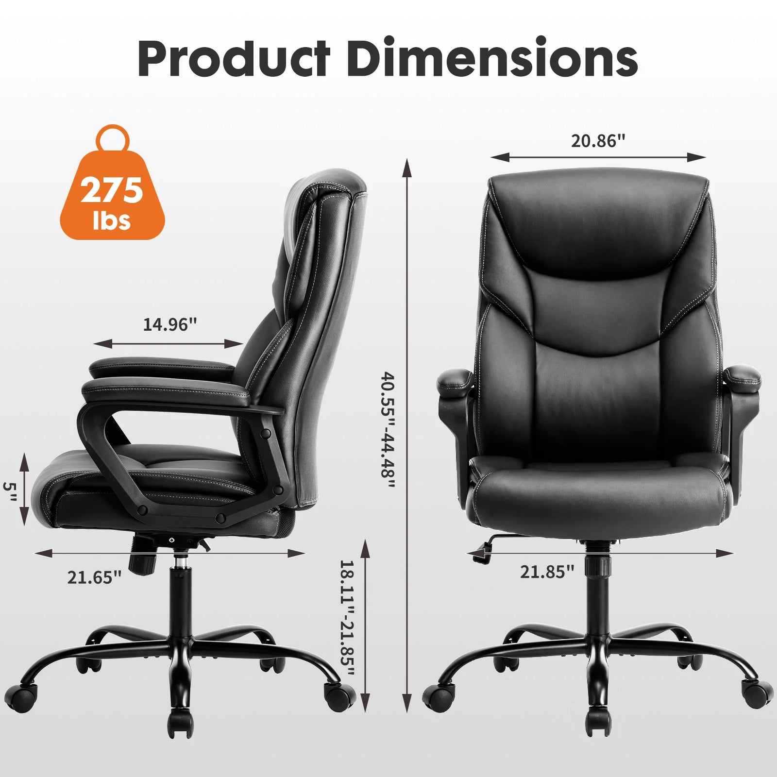 JHK Ergonomic PU Leather Padded Armrest Living Room Rocking Gaming Chair Swivel Wheel With Lumbar Support Gaming Chairs