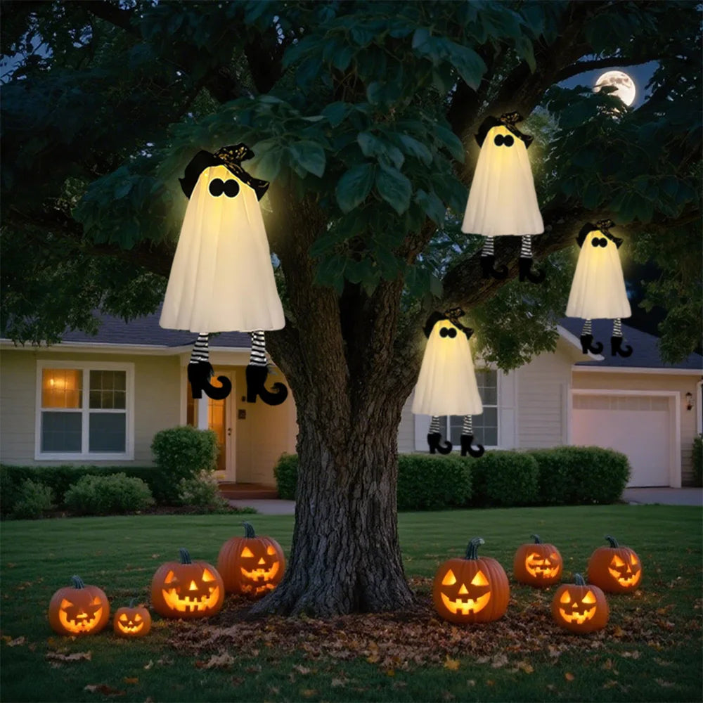 Halloween decoration LED Light Up Witch Ghost for Party Home Indoor Outdoor Yard halloween Decor Scary Hanging Ornaments Gift