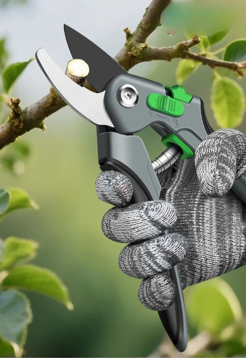 Gardening Branch Scissors Portable Pruning Shears Labor Saving Flower Fruit Tree Branches Trimming Tools Safety Lock Hand Pruner