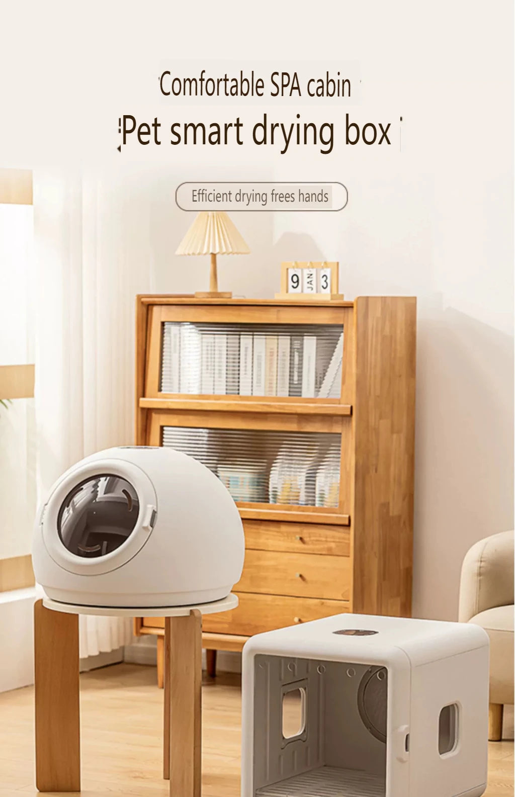 Smart Pet Drying Box, Automatic Temperature Control Dryer, Water Sterilization, Anti Cold, Beauty Equipment, Cats and Dogs