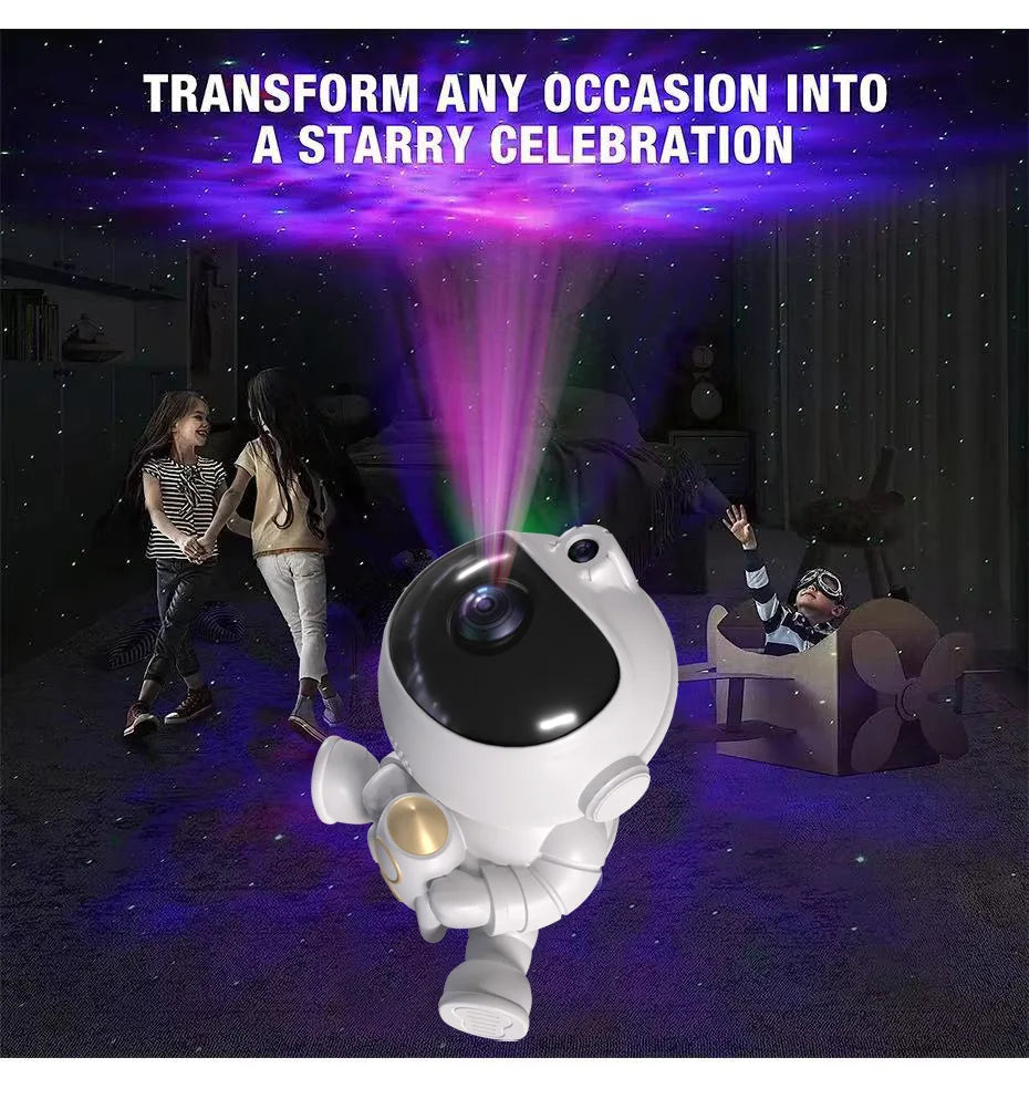 Astronaut Starry Sky Projection Light Full of Stars Ambient Light Spaceman Laser Nebula Water Ripple Bedroom Projection Light