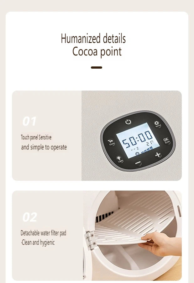 Smart Pet Drying Box, Automatic Temperature Control Dryer, Water Sterilization, Anti Cold, Beauty Equipment, Cats and Dogs